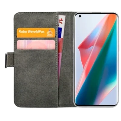 Afbeelding van Mobilize PU leer Book Case Zwart Oppo Find X3 Pro