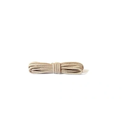 Afbeelding van Kaps Ronde veters, dunne kwaliteit, 2 mm breed, 100% katoen, veters voor casual en elegante schoenen, gemaakt in Europa, 1 paar, vele kleuren lengtes, 36 lichtbeige