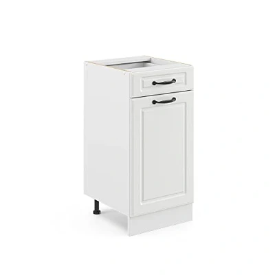 Afbeelding van Vicco Keukenonderkast R Line, Wit/Wit, 40 cm zonder werkblad