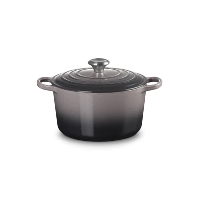 Afbeelding van Le Creuset Hoge Braad /Stoofpan Signature Rond 24cm 5l Flint Gietijzer