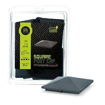 Afbeelding van ZoneGuard Vierkant paalkapje 75 x 75mm voor Afrastering Omheiningsaccessoire Geschikt Runderen, Paarden, Honden Veedieren Zwart