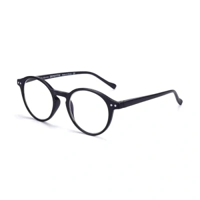 Image de ZENOTTIC Lunette de lecture Anti blu Ray,Anti reflets,Lunettes pour hommes et femmes, Ultra léger,Cadre ronde Conception vintage rétro (+3.00, Noir)