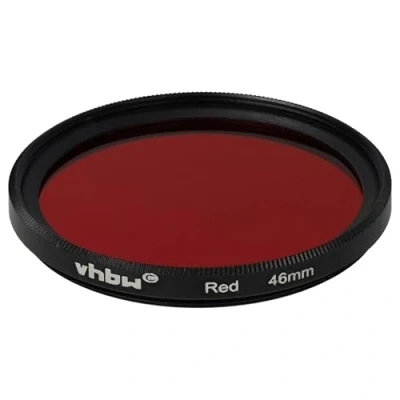 Afbeelding van vhbw Universele kleurfilter, compatibel met lenzen 46 mm schroefdraad rood filter