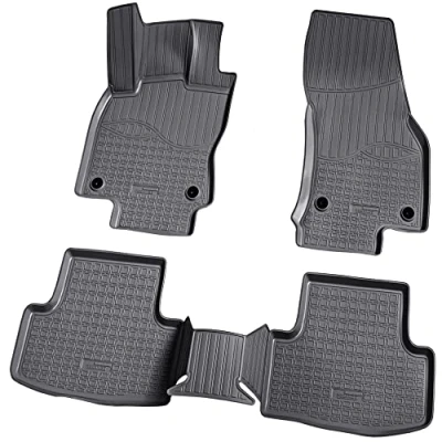 Afbeelding van Recambo 3D Rubberen vloermatten geschikt voor Seat Ateca Type KH7 Bouwjaar vanaf 2016 automatten Perfecte pasvorm Met rand Zwart