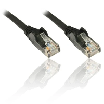 Afbeelding van PremiumCord netwerkkabel, ethernet, LAN en patchkabel, categorie 6, UTP, snel, flexibel robuust, RJ45 kabel, 1 Gbit/s, AWG 26/7, 100% Cu koperen zwart, 1,5 meter