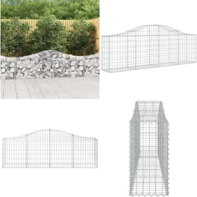 Afbeelding van Schanskorf gewelfd 200x30x60/80 cm gegalvaniseerd ijzer