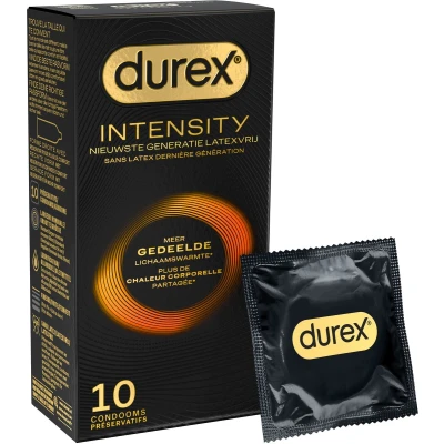 Afbeelding van Durex Intensity condooms 10st Nieuwste generatie ultradunne, latexvrije voor mannen Gedeelde lichaamswarmte