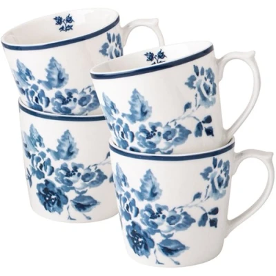 Afbeelding van Laura Ashley Bekers China Rose (Set 4 stuks)