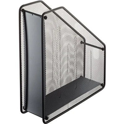 Image de Helit stehsammler mesh, din a4, aus drahtmetall, schwarz pulverbeschichtet, maáe (b)81 x (t)292 (h)310 mm (h2518095)