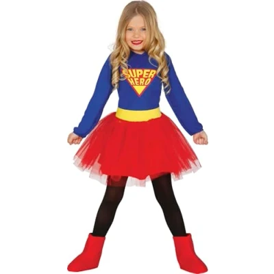 Afbeelding van Fiestas Guirca Kostuum Super Hero jurk 10 12 jaar