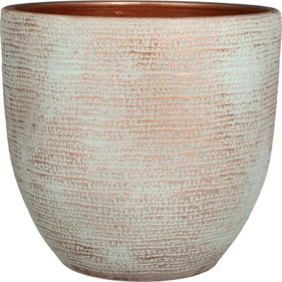 Afbeelding van Mica Decorations Carrie Bloempot 39x39x36 cm Terracotta Koper