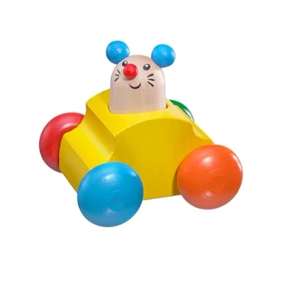Afbeelding van Selecta Spielzeug Speelgoedauto Topeto Junior 7 Cm Hout Geel