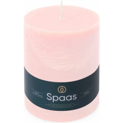 Afbeelding van SPAAS Rustieke Pillarkaars ± 95 branduren Lichtroze