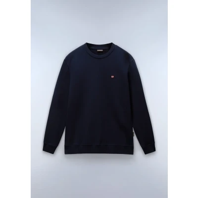Afbeelding van Napapijri Balis Crew Sweater Donkerblauw maat S Heren Trui met Modern fit Pasvorm Polyester