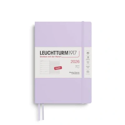 Afbeelding van Leuchtturm1917 Agenda 2026 A5 Weekly Planner &amp; Notebook softcover Lilac 15x21cm