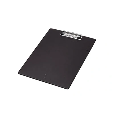 Afbeelding van Q connect Klemplaat, Pvc, Ft A4, Zwart Klemplaat