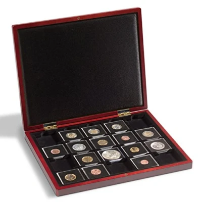 Afbeelding van Leuchtturm 341012 VOLTERRA DE Luxe geldcassette met 20 vierkante vakken voor Quadrum capsules en geldframes, 50 x mm