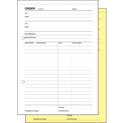 Afbeelding van Sigel Expres orderblok, ft A5, Nederlandstalig, dupli (50 x 2 vel) 5 stuks