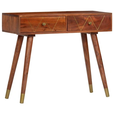 Afbeelding van Wandtafel 90x35x76 cm massief acaciahout