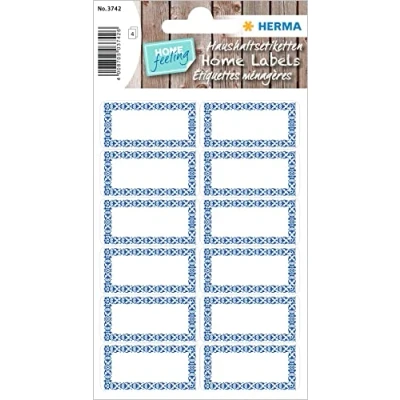 Afbeelding van Etiket HERMA 3742 keuken blauw Blister a 4 vel