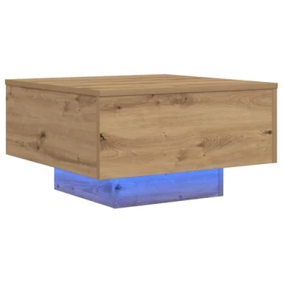 Afbeelding van vidaXL Salontafel Artisan eiken Massief Eikenhout 55 x 31 cm