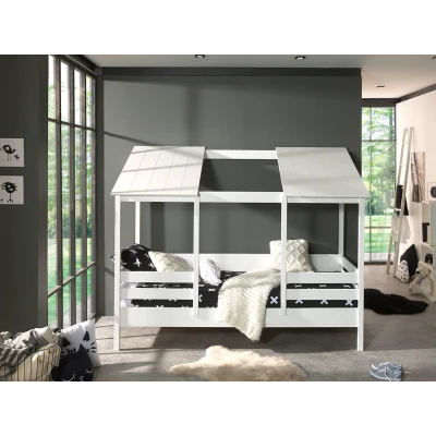 Afbeelding van LUCEVI Housebed 09 Huisbed + Lattenbodem Wit 90x200 cm
