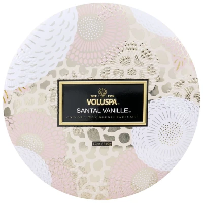 Afbeelding van Japonica Collection Santal Vanille 3 Wick Tin Candle Geurkaars 340 gr