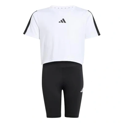 Afbeelding van adidas Performance Train Essentials Junior Unisex SET Korte broeken voor kinderen, Maat: 116, White/black