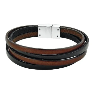 Afbeelding van s.Oliver Jewels Herbst Winter Kollektion 2013 466028 roestvrijstalen armband, 20 cm, 13,84 g, Leer, Zonder