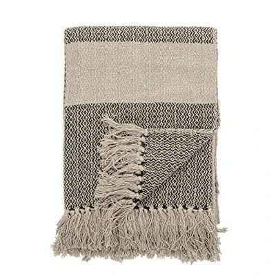 Afbeelding van Bloomingville Fidan Plaid In Gerecyclede Katoenblend 160 X 130 Cm Beige
