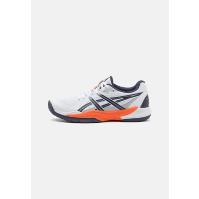 Afbeelding van Asics Powerbreak Handbalschoenen, Heren, Maat: 45, White/nova orange Textiel/ synthetisch