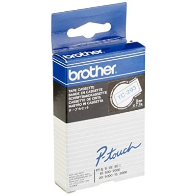 Afbeelding van Brother Gloss Laminated Labelling tape 9mm, Blue/White TC labelprinter
