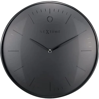 Afbeelding van Nextime Ne 3235Zw Wandklok Glamour Ø40 Metaal Zwart