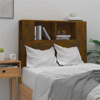 Afbeelding van Hoofdbordkast 100x18,5x104,5 cm gerookt eikenkleurig