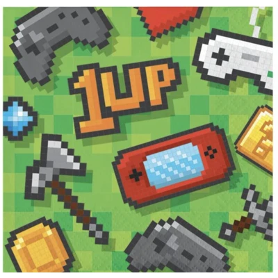 Afbeelding van Servetten Game Party 25x25cm 16 stuks