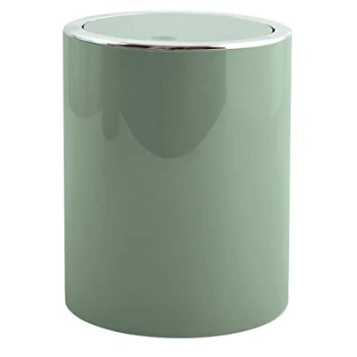 Image de MSV MS5028 Aspen Poubelle design avec couvercle basculant 6 L Diamètre x Hauteur 18,5 26 cm Vert Plastique