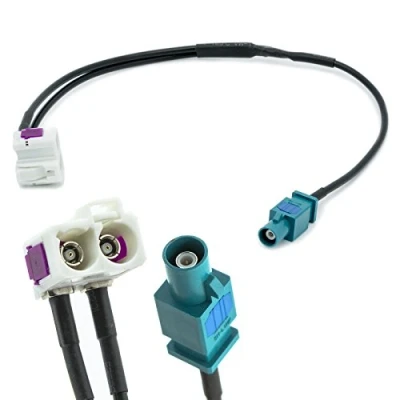Afbeelding van adapter Universe Fakra antenne met dubbele aansluiting (Z) en enkele stekker, dispenser, universeel, voor auto