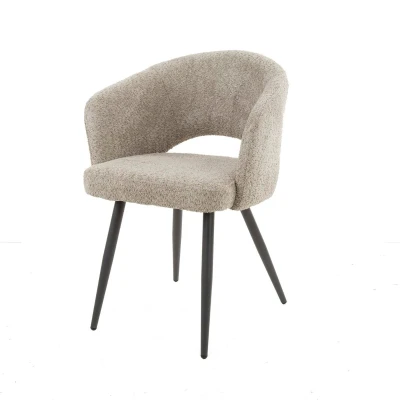 Afbeelding van Marlou eetkamerstoel boucle zand