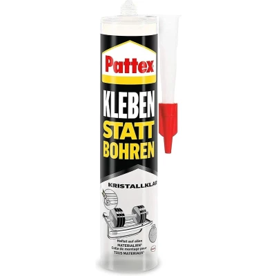 Afbeelding van Pattex Lijmen In Plaats Van Boren Montagekit Geen Schroeven En Spijkers 290 Gram Transparant