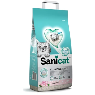 Afbeelding van Sanicat Clumping White Rose Petal 8 liter