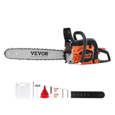 Image de VEVOR Tronçonneuse à essence 58 CC 20&quot; 50,8 cm avec moteur pour coupe du bois