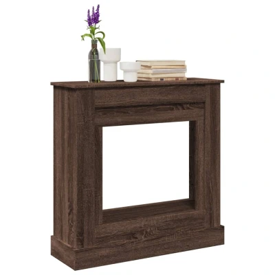 Afbeelding van vidaXL Haardombouw 90x30x90 cm bewerkt hout bruin eikenkleurig