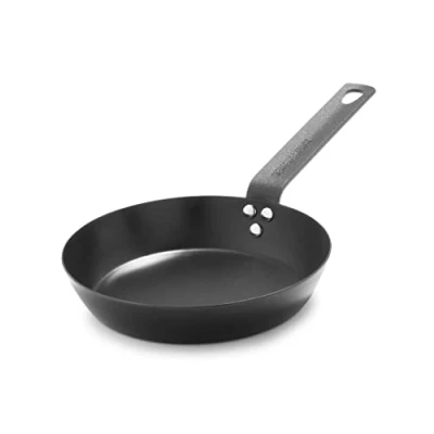 Afbeelding van Merten &amp; Storck Carbon Steel, braadpan 20 cm van koolstofstaal, voorgekruid, geschikt voor inductie, ovenbestendig, kleur: zwart