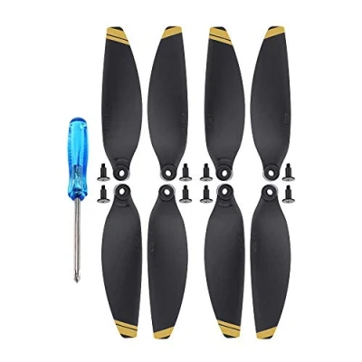 Afbeelding van WANGCL 2 paar drone propellers voor DJI Mavic Mini, geluidsarme propeller, krachtige accessoires, gouden rand