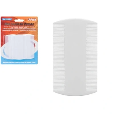 Afbeelding van PMS 759015 netkammen met fijne tanden, wit, 3 stuks
