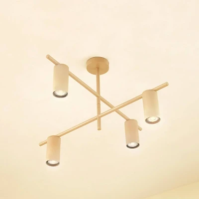 Afbeelding van Lindby plafondlamp Marilou, beige, 4 lamps, Ø 70 cm