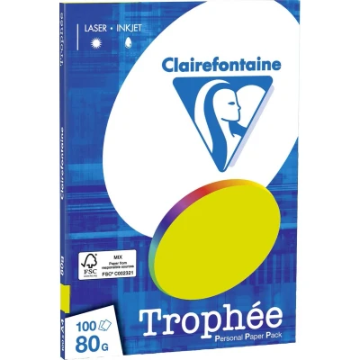 Afbeelding van Clairefontaine Trophée Fluor Groen kopieerpapier A4 80 gram 100 vellen