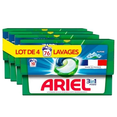Afbeelding van Ariel 3in1 Wasmiddel Pods Alpine 4 x 19 stuks Voordeelverpakking