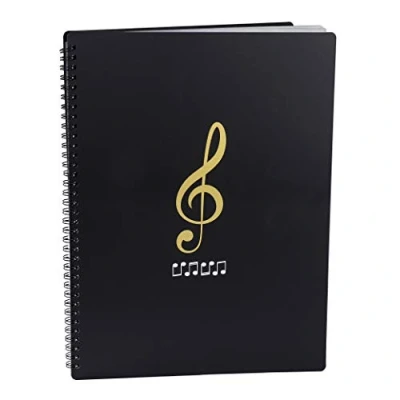 Afbeelding van Opbergmap voor muziekpartities, A4 formaat, 20 vakken, G sleutel, opbergtas muziekdocumenten, muzikanten en