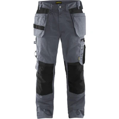 Afbeelding van Blaklader Werkbroek met spijkerzakken 1555 1860 Grijs/Zwart D84